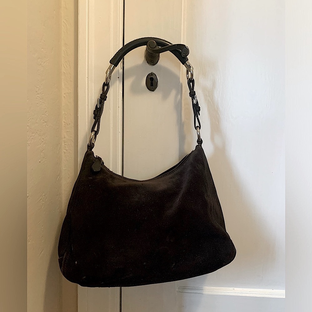 Guaranteed Authentic vintage Prada Suede Shoulder Bag
